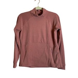 Kyodan Active Outdoor womens mockneck hoodless sweater | Burgandy/Red | XS